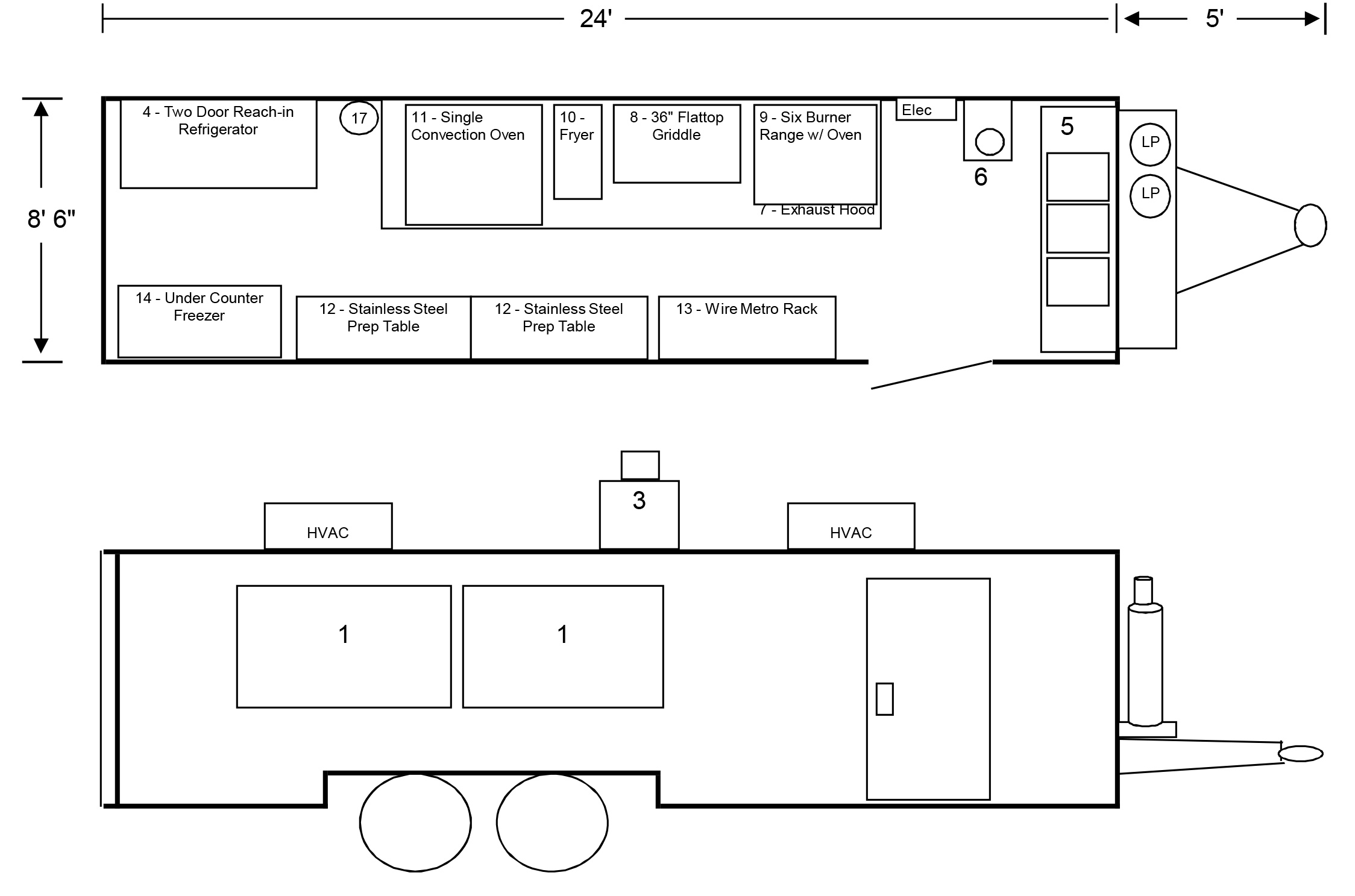 mobile kitchen trailer design